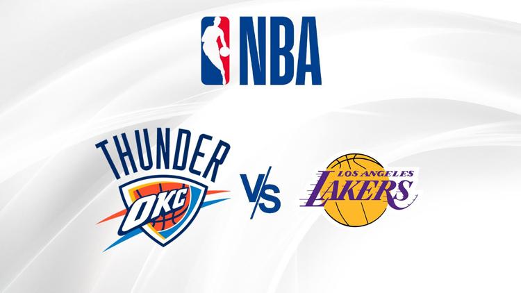 Постер Basketbols. Basketbols: NBA. 2023/2024: Thunder - Lakers