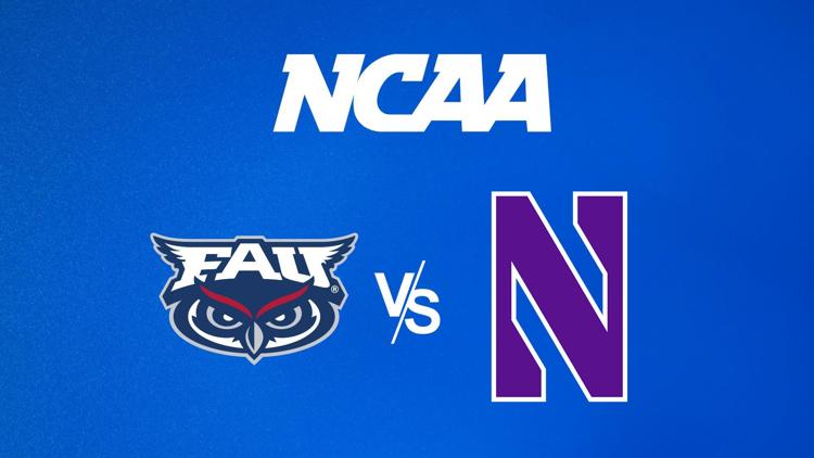 Постер NCAA Men's Basketball Tournament Florida Atlantic vs. Northwestern