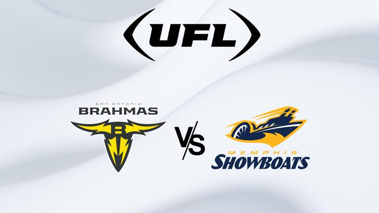 Постер United Football League San Antonio Brahmas at Memphis Showboats