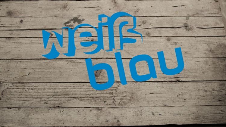 Постер weiß blau