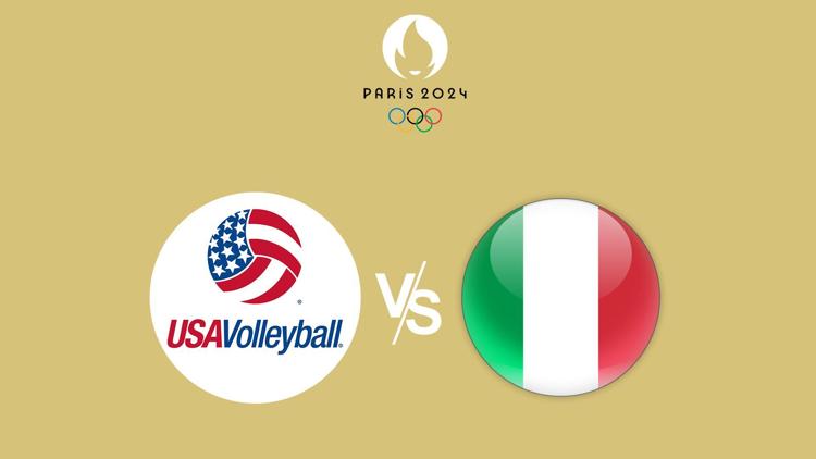 Постер Волейбол: Summer Olympic Games Paris United States - Italy