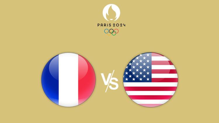 Постер Баскетбол: Summer Olympic Games Paris Gold Medal France - United States