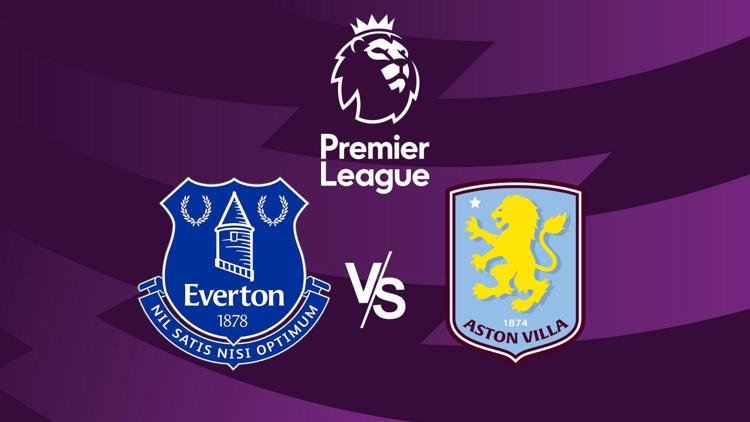 Постер English Premier League. Everton vs Aston Villa - English Premier League 2019/2020 Week 36