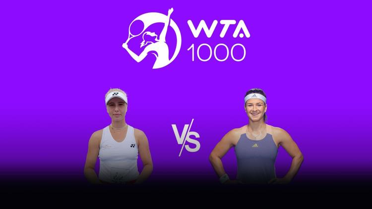 Постер Теннис. WTA 1000. Дубай, АМА. 1/2 финал. К.Таусон - К. Мухова