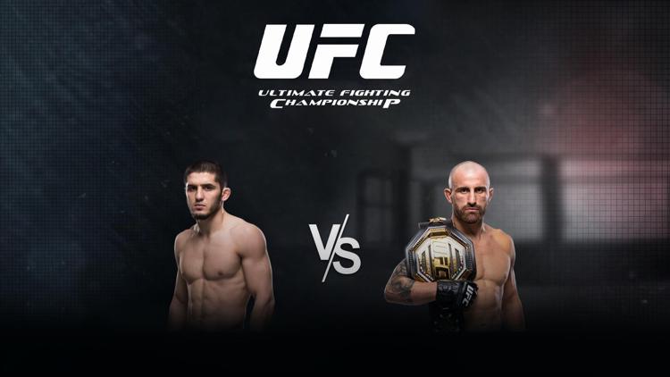 Постер Смешанные единоборства. UFC Main Event. Ислам Махачев против Алекса Волкановски