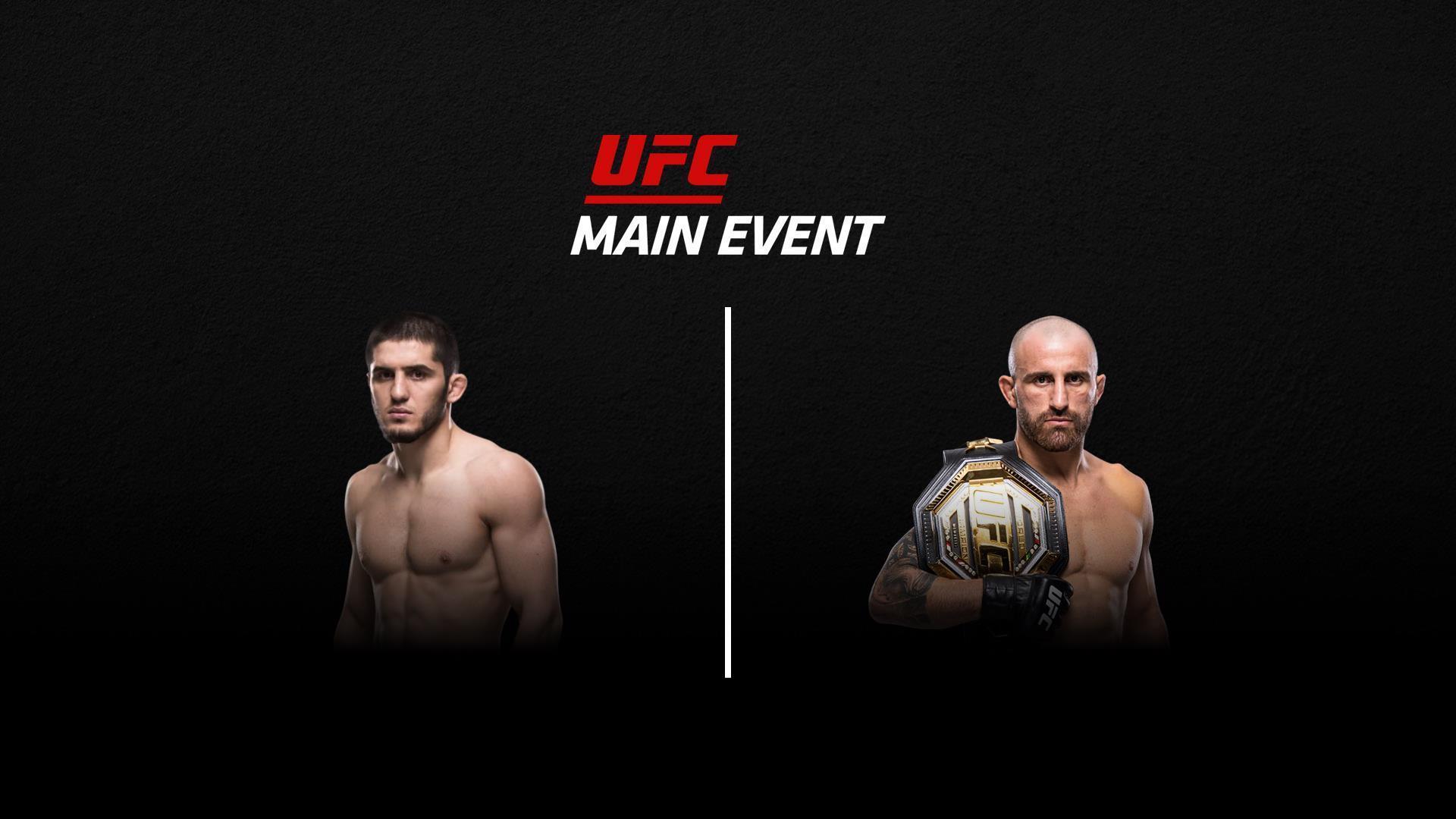 Смешанные единоборства. UFC Main Event. Ислам Махачев против Алекса Волкановски (smeshannye-edinoborstva-ufc-main-event-islam-mahachev-protiv-aleksa-volkanovski) Спорт