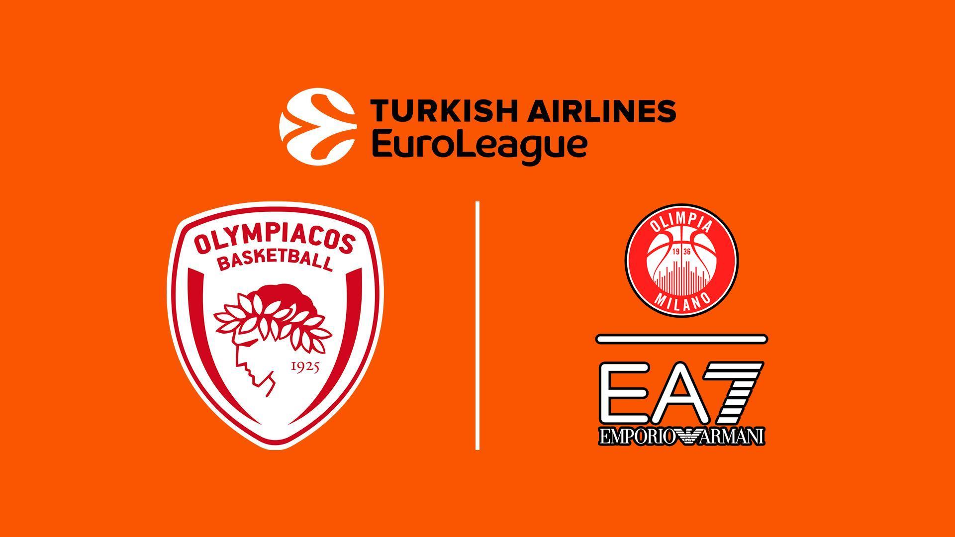 Баскетбол. Евролига : Олимпиакос - Олимпия Милан (basketbol-evroliga-olimpiakos-olimpija-milan) Спорт