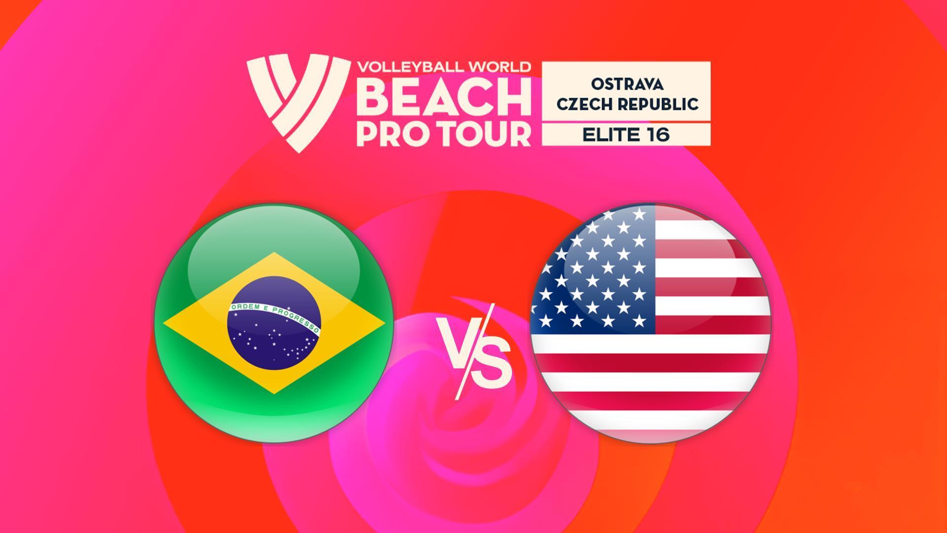 Пляжный волейбол. Pro Tour. Elite16 Ostrava, Бразилия - США, женщины (pljazhnyj-volejbol-pro-tour-elite16-ostrava-brazilija-ssha-zhenschiny) Спорт