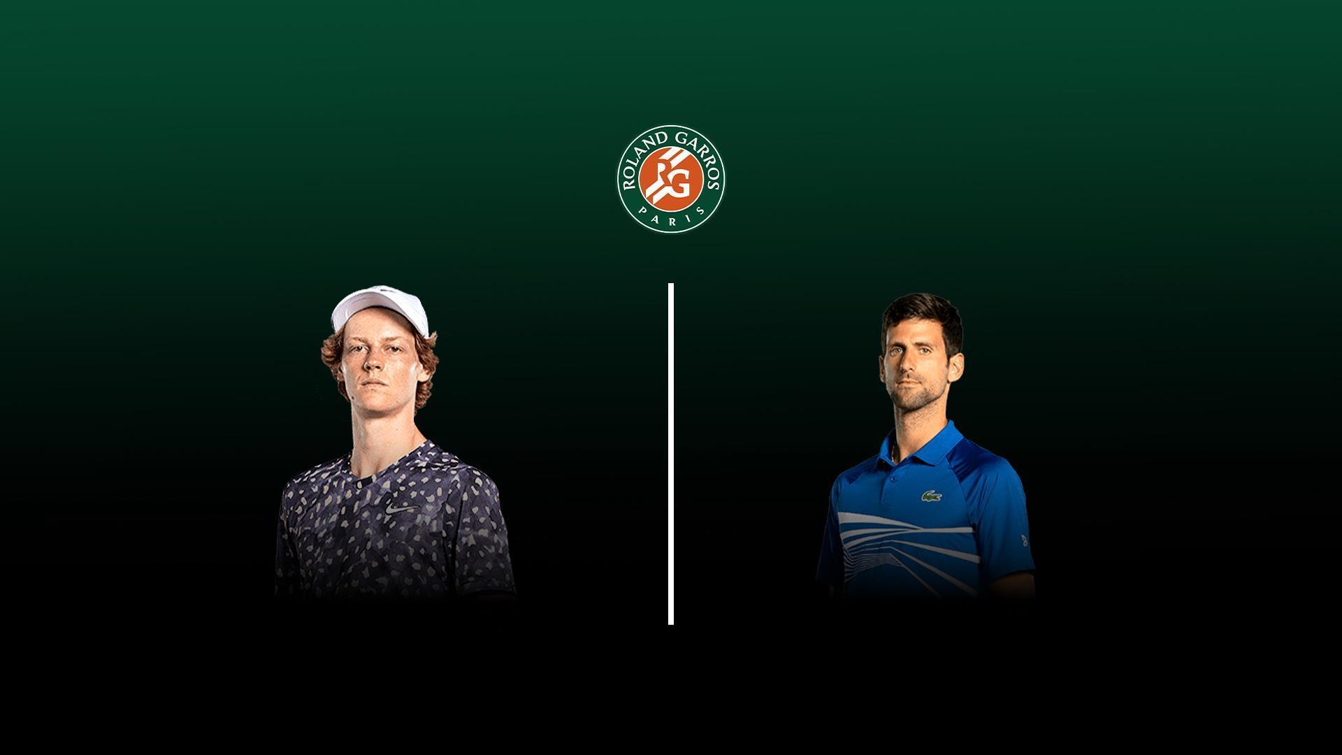 Теннис: «Ролан Гаррос». Jannik Sinner - Novak Djokovic. Semifinal Men Single (tennis-rolan-garros-jannik-sinner-novak-djokovic-semifinal-men-single) Спорт