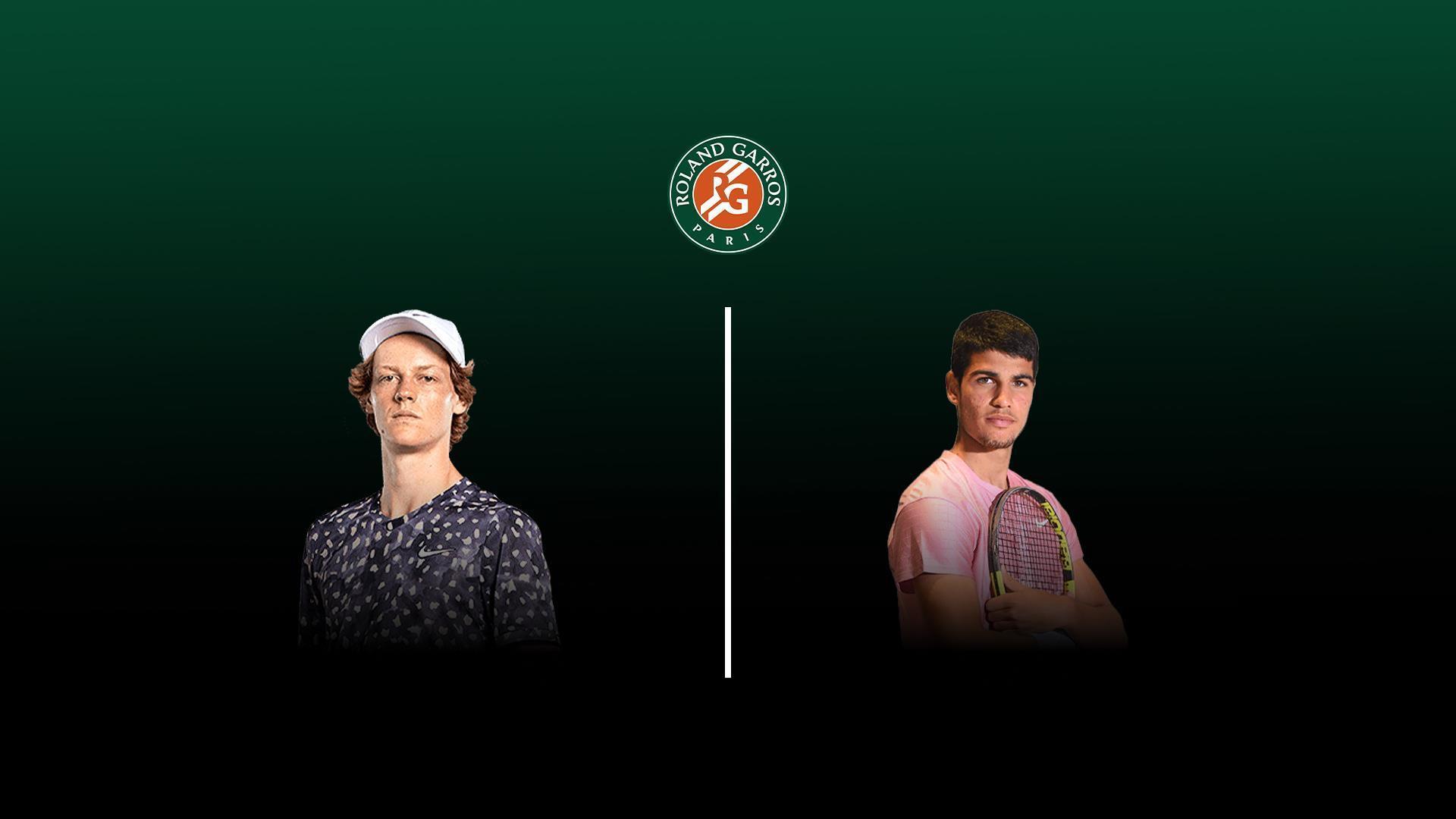 Теннис: «Ролан Гаррос». Jannik Sinner - Carlos Alcaraz. Final Men Single (tennis-rolan-garros-jannik-sinner-carlos-alcaraz-final-men-single) Спорт