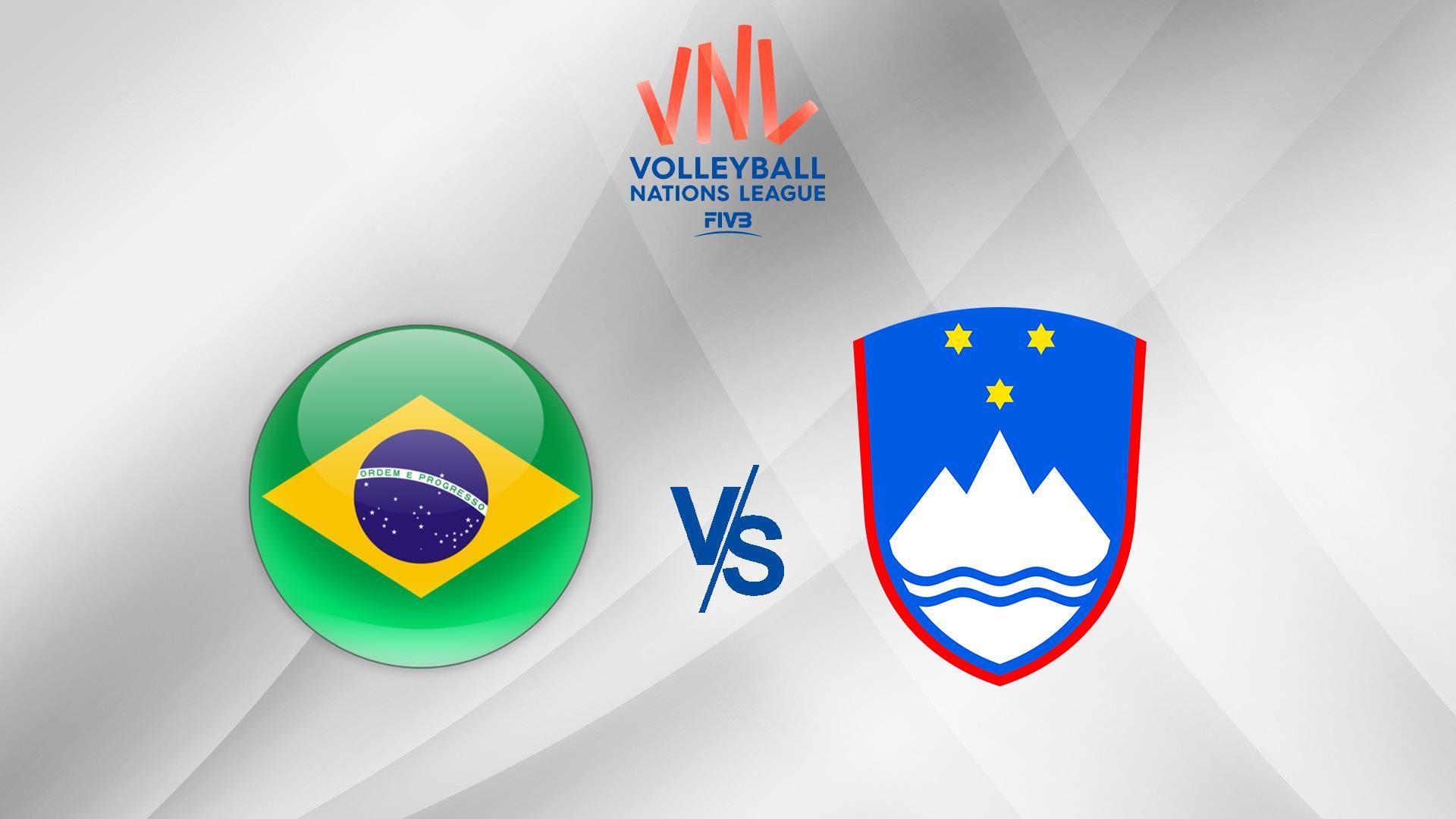 Волейбол. Лига наций. Мужчины. Бразилия - Словения (volejbol-liga-natsij-muzhchiny-brazilija-slovenija) Спорт