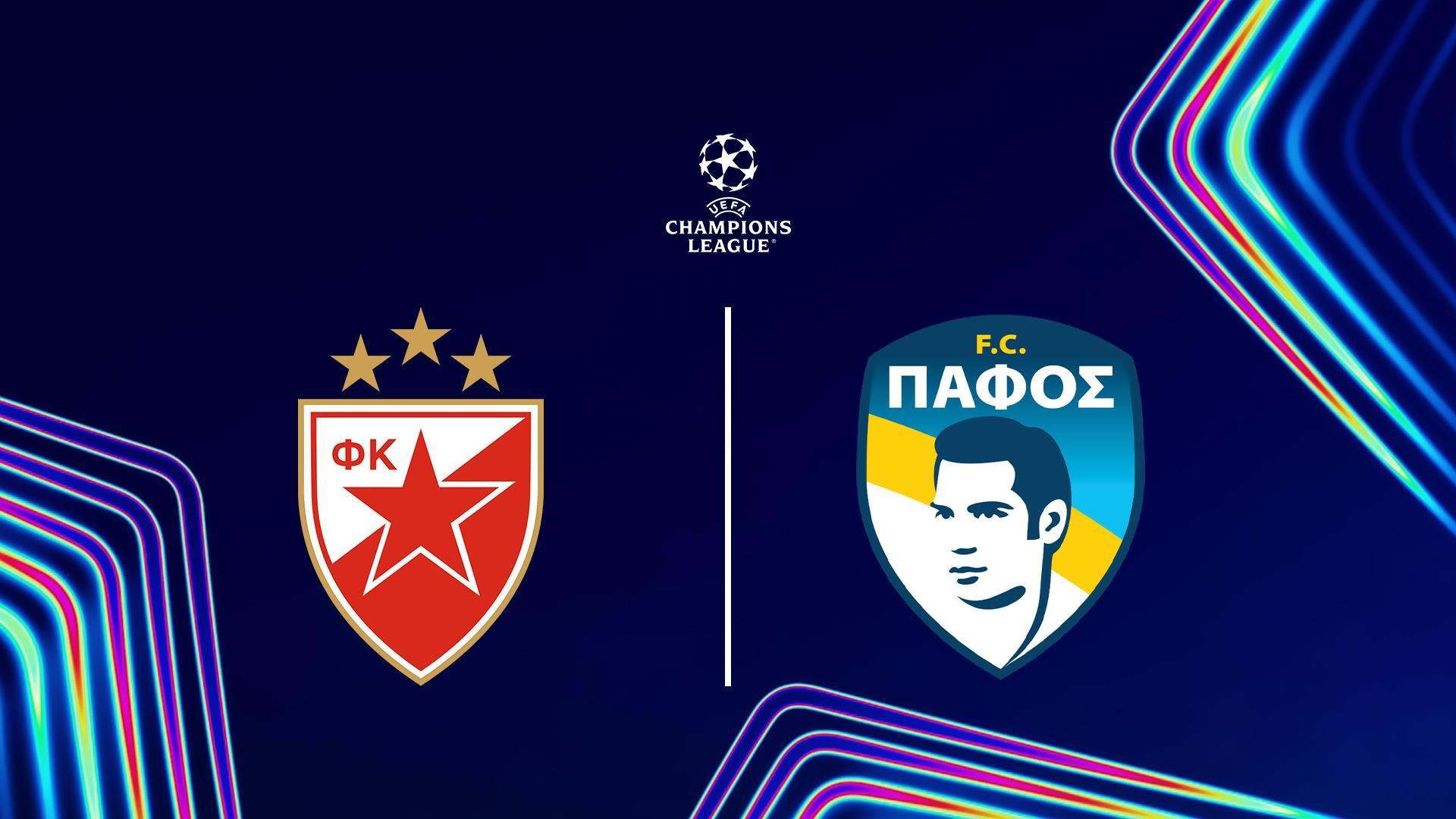Футбол. УЕФА чемпиондар лигасы, плей-офф, Црвена Звезда - Пафос (futbol-uefa-chempiondar-ligasy-plej-off-tsrvena-zvezda-pafos) Спорт