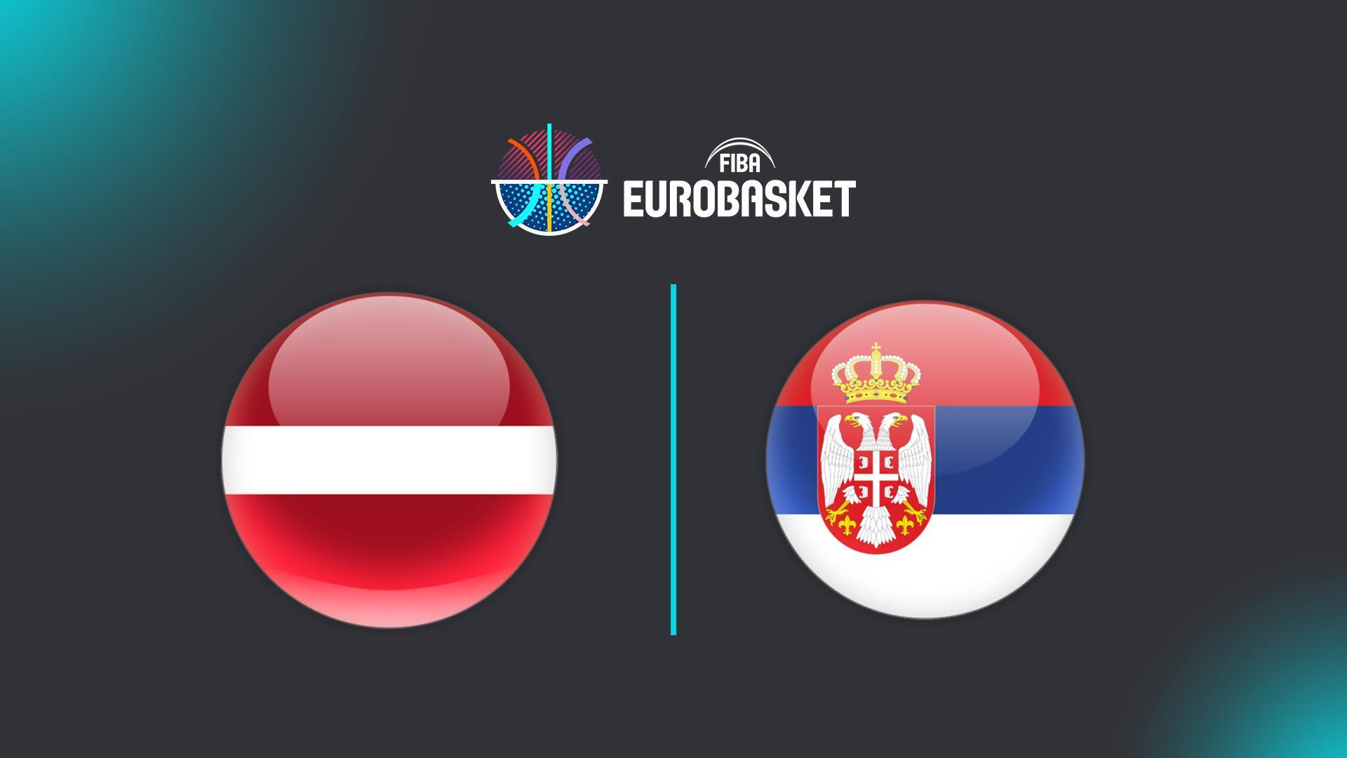 Латвия - Сербия. Баскетбол. Чемпионат Европы (latvija-serbija-basketbol-chempionat-evropy) Спорт