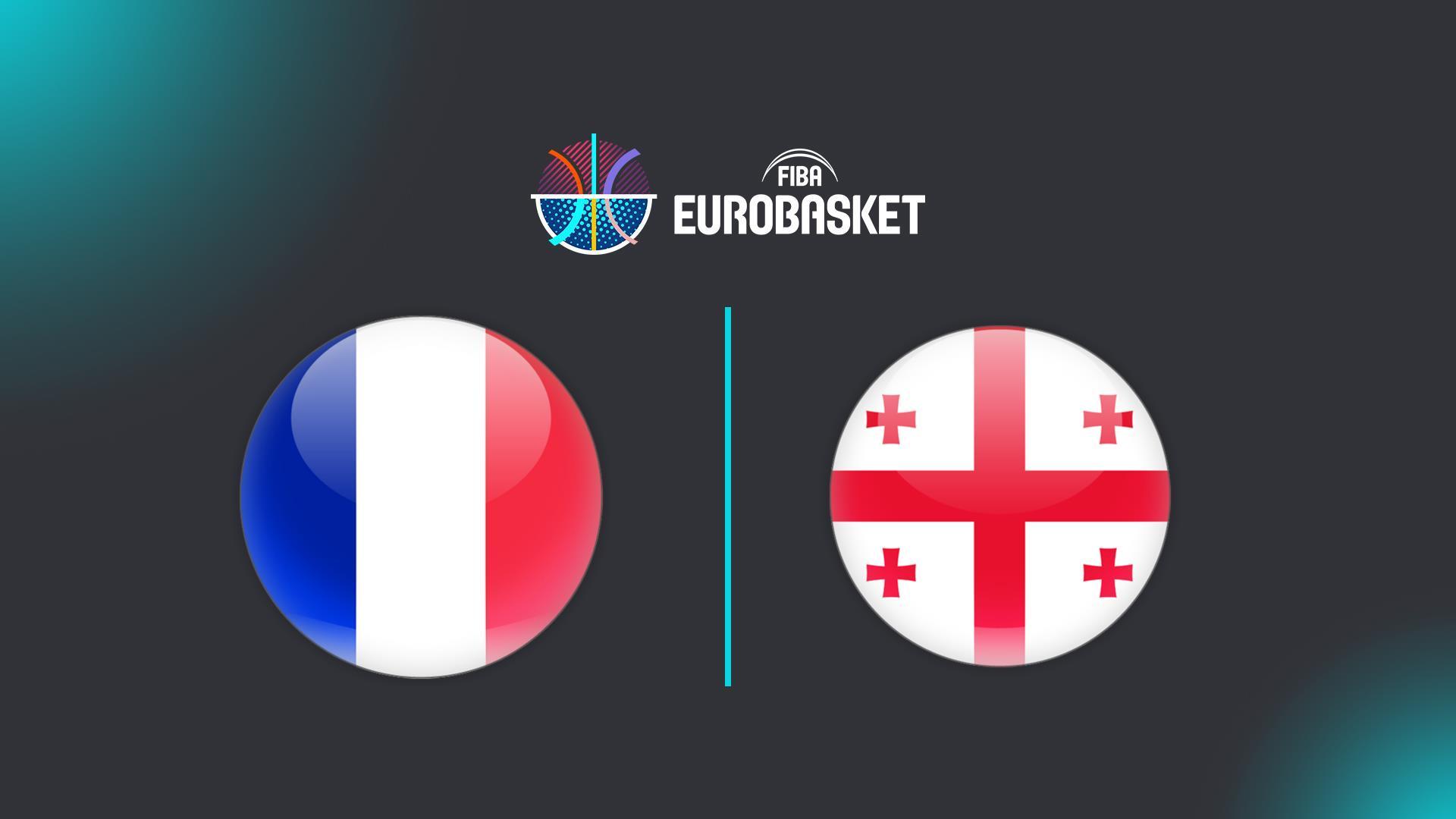 Франция - Грузия. Баскетбол. Чемпионат Европы. 1/8 финала (frantsija-gruzija-basketbol-chempionat-evropy-18-finala) Спорт