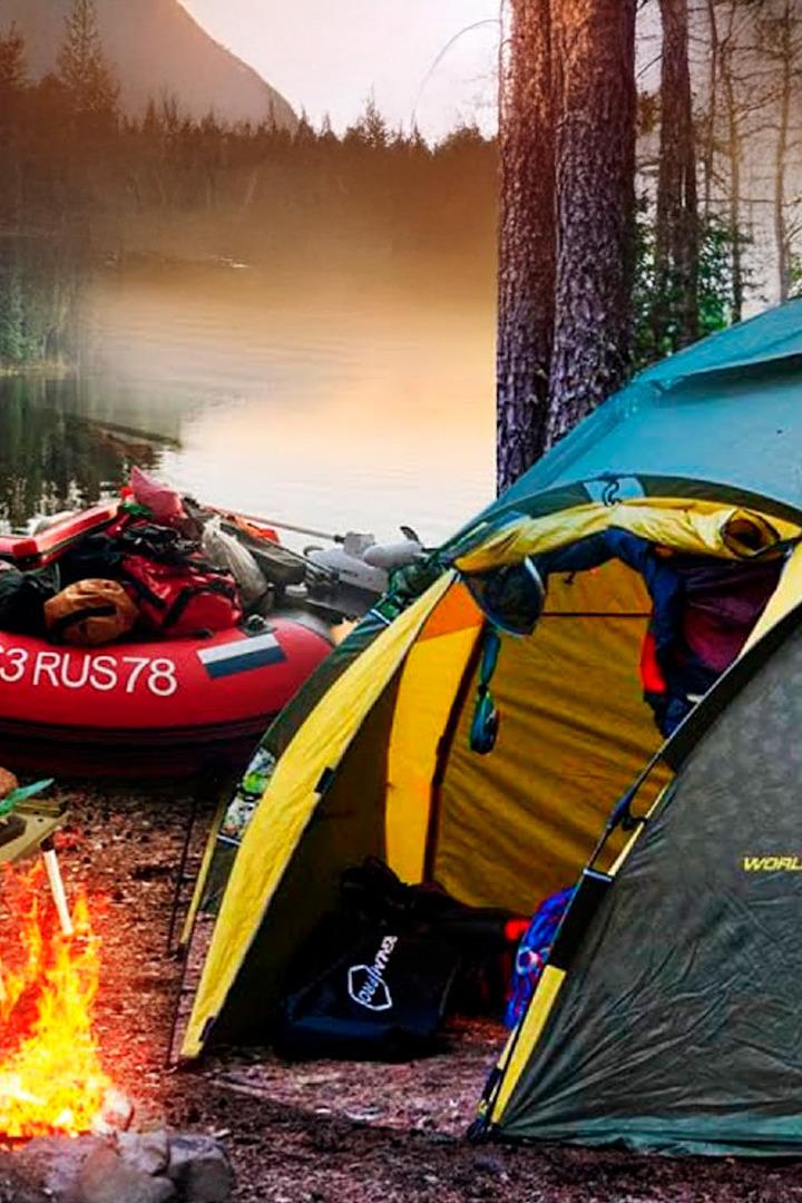 Кемпинг у реки. Лютые походники (kemping-u-reki-ljutye-pohodniki) Досуг, хобби